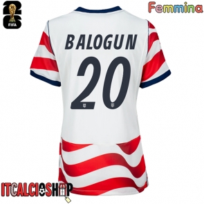 Stati Uniti Folarin Balogun #20 Prima Maglia Femmina Mondiali 2026 Manica Corta
